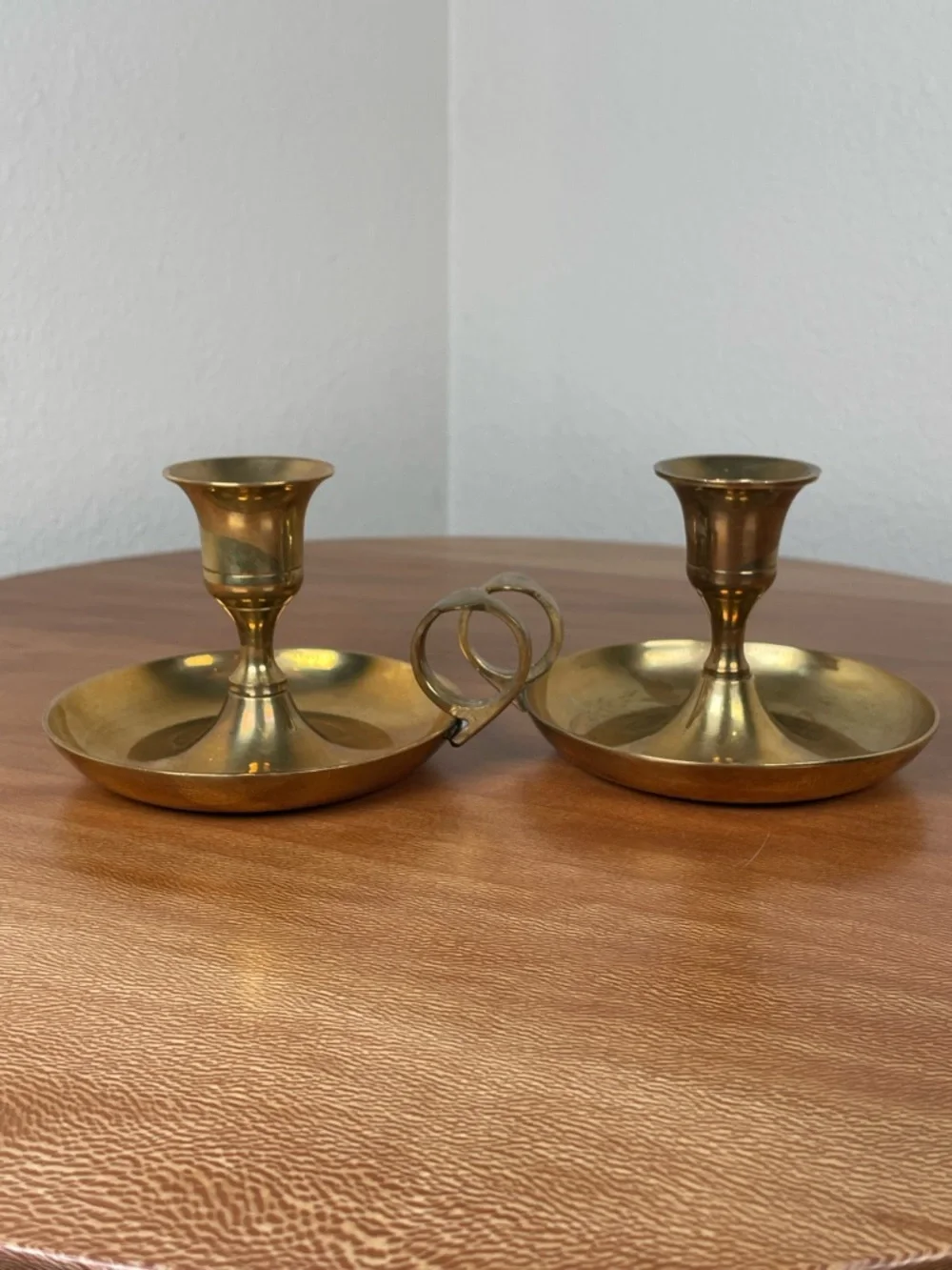 Vintage Brass Candle Stick Holders Decorative Farmhouse Cottagecore